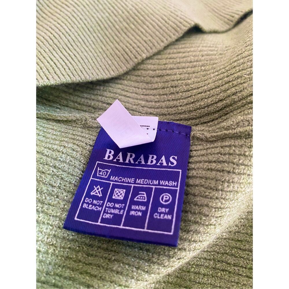 NWT Barabas Green Knit Turtleneck Men Sweater Sz L - Picture 4 of 11